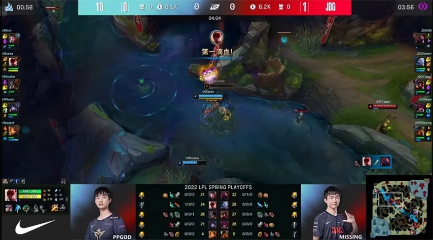 jdg yagao_JDG对阵V5 LPL春季赛季后赛败者组 Karsa佛耶戈创击杀纪录