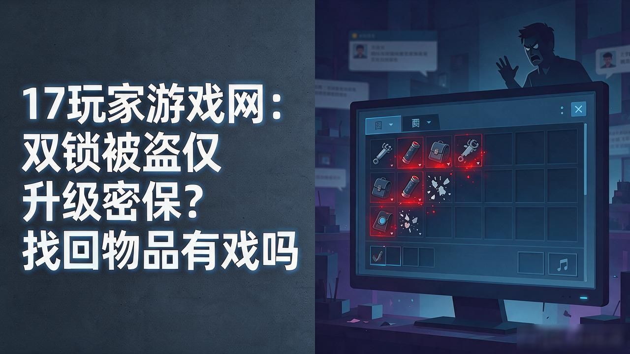 17玩家游戏网：双锁被盗仅升级密保？找回物品有戏吗
